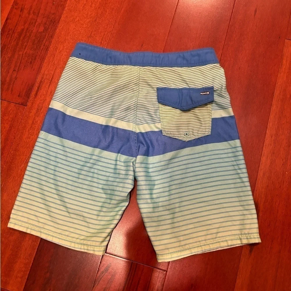 Hurley Boys Striped Gradient Board Shorts Swim Trunks